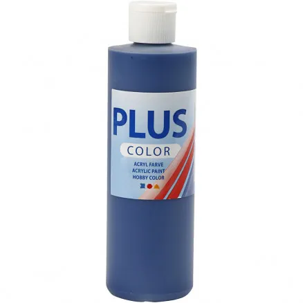 Plus Color Hobbymålning, marinblå, 250 ml/ 1 fl.