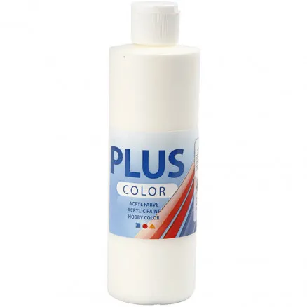 Plus Color Hobbymålning, Offwhite, 250ml