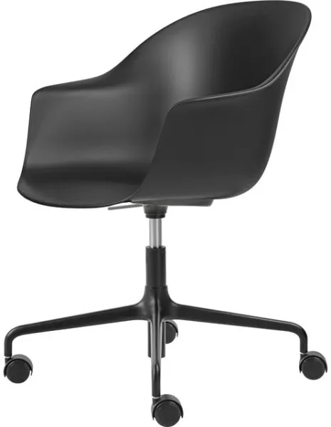 GUBI Bat Kontorsstol Matt Svart/Svart