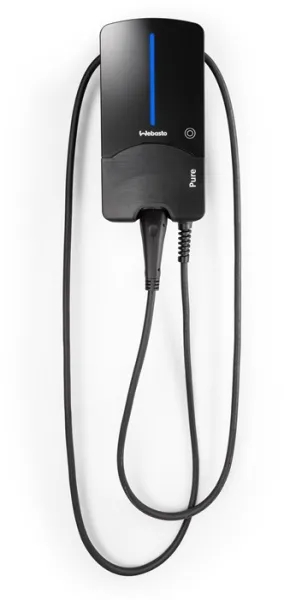 Webasto Pure Laddbox 22 kW Type 2 Black Edition med 7 m kabel - Integrerad Type B jordfelsbrytare