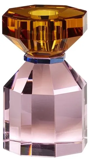 Hübsch Gem Ljusstake Orange/Rosa