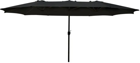 Tvillingparasol svart 270x460cm