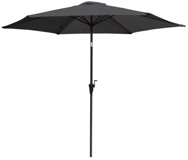 Veckparasol med tilt mörkgrå 300 cm