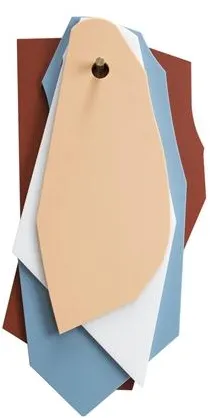 Valerie Objects Skärbräda/Väggupphängning Brun/Blå/Vit/Rosa